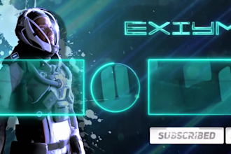 create gaming youtube end screen outro video