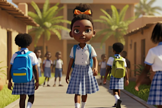 create stunning 3d cartoon animation video of any style