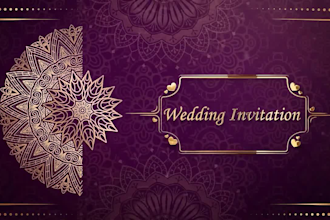 create premium indian traditional wedding invitation video