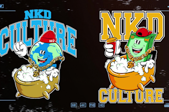 create cartoon character and mascot streetwear design