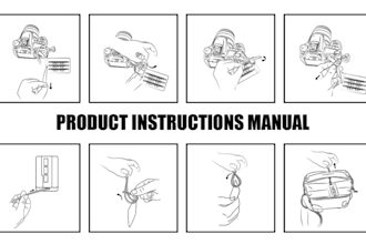 draw a perfect line art illustration for instruction manual