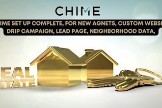 setup lofty chime custom website drip campaign lead landing neighborhood pages