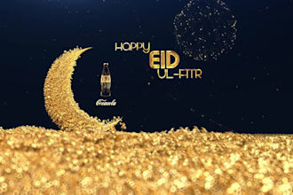 make this golden eid mubarak greetings video