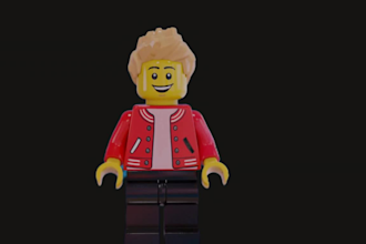 do custom 3d lego, 3d lego game, 3d model, minifigure, rendering, texturing