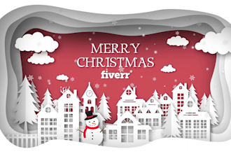 create an amazing merry christmas greeting video