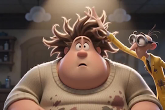 design 3d pixar style cartoon character, logo  animation, ai art