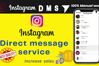 send instagram app direct message or dms to promote your business