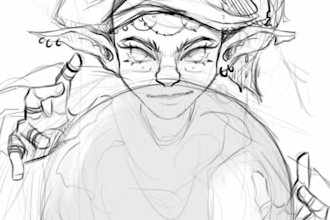 do quickly sketch of your character or creature