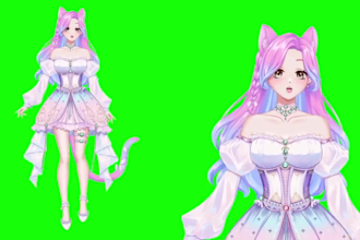 design custom live2d vtuber model, anime vtuber pro live2d rigging for streamers