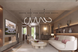do interior 2d, 3d design, realistic rendering, animation