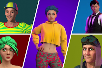 do realistic 3d characters for games and animation