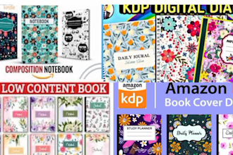 design KDP low content book  and  book cover in canva expert