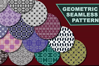 illustrate geometric seamless pattern design