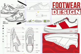 create footwear design sneaker design shoe design shoe tech pack 3d shoe model