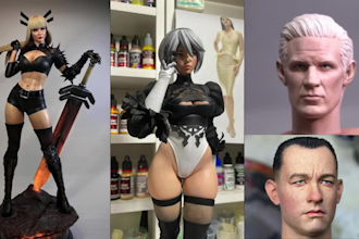 3d print and paint miniature model miniature painting anime figures resin print