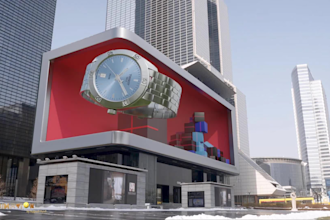 create 3d billboard animation, corner screen billboard, anamorphic billboard