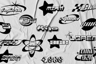 design a custom y2k logo type for your brand