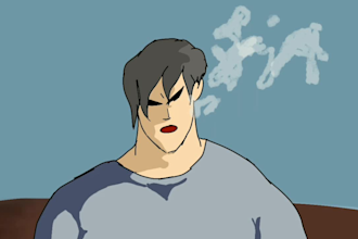 create high quality 2d anime like animation and custom gifs