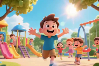 create ai 3d kids animation kids learning video nursery rhyme disney pixar style