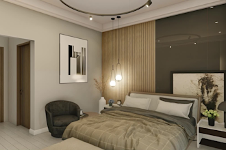 do luxury bedroom interior design with realistic 3d renderings