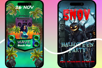 design premium flyers and custom invitation videos for your event