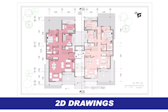draw anything in 2d autocad and revit, PDF, plans, elevations, sections