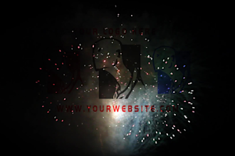 put your logo company in this fireworks video to wish an happy 2016