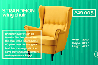 create furniture product promo slideshow video