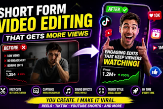 make viral video editing for instagram reels, realtor video, vloggers, yt short
