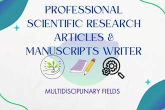 write scientific research articles and manuscript formatting