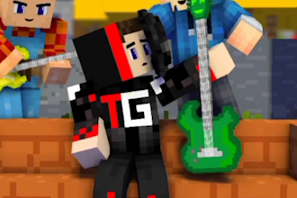 created minecraft 3d animation