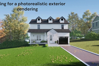 create photorealistic exterior rendering and house rendering