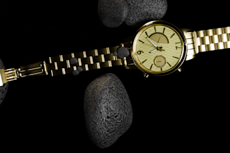 create 3d mechanical cinematic watch animation, 3d wristwatch model 3d rendering