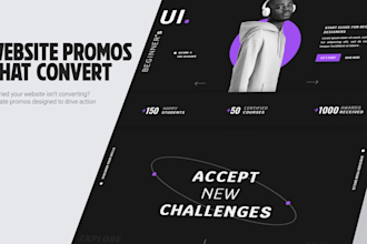 create custom engaging promo videos for, website and product