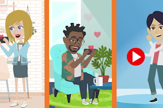 create 2d animated explainer video or sale video