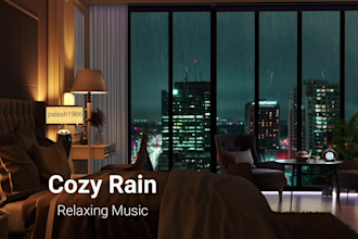 create cozy relaxing nature raining video for you