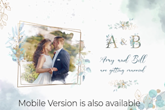 make a modern or treditional wedding invitation video