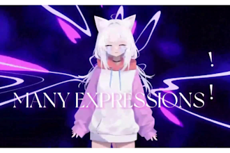draw and rig live2d model anime vtuber design live2d rigging 2d vtuber vtube