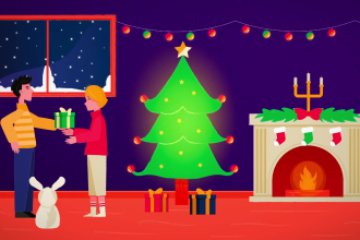 create a custom made happy holidays video