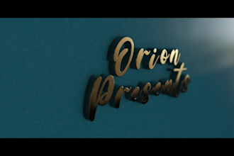 create custom 3d metal logo intro
