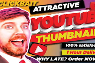 design attractive amazing eye catching youtube thumbnail