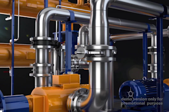 create industrial machinery 3d animation for manufacturing