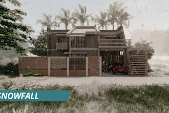 do high quality photorealistic exterior render architecture building