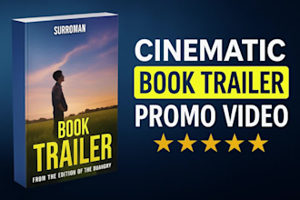 create cinematic book trailer, book teaser, book trailer, cinematic book video
