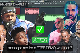 mix and master your rap song as a pro audio engineer message for free demo
