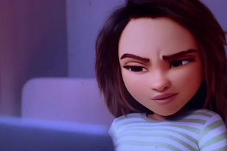 create 3d cartoon animation, pixar style short film, or animated music video