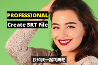 create chinese srt vtt subtitle file for video