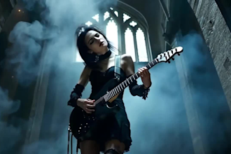 create  cinematic ai music videos for metal music video for your song rap music