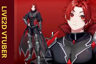 design and rig live2d model live 2d vtuber model anime character for streaming