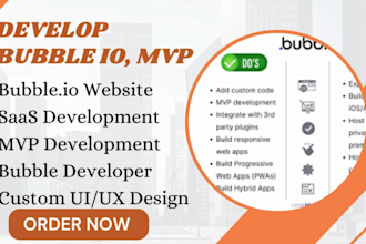 develop bubble io website saas mvp as bubble developer bubble mvp bubble mvp